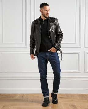 Cashmere&Whiskey Чорне поло з вовни 94394Z