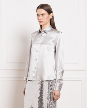 Ermanno Scervino Серая блуза с шелком D422K708NTQ