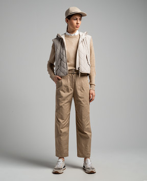 Brunello Cucinelli Бежевые штаны ML180P8559