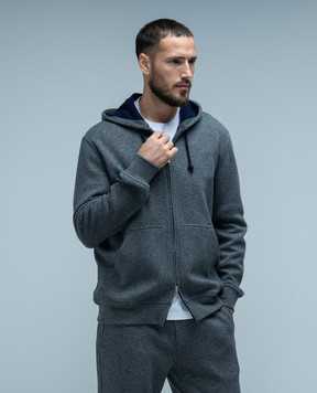 Brunello Cucinelli Серая спортивная кофта из кашемира MTU199069G