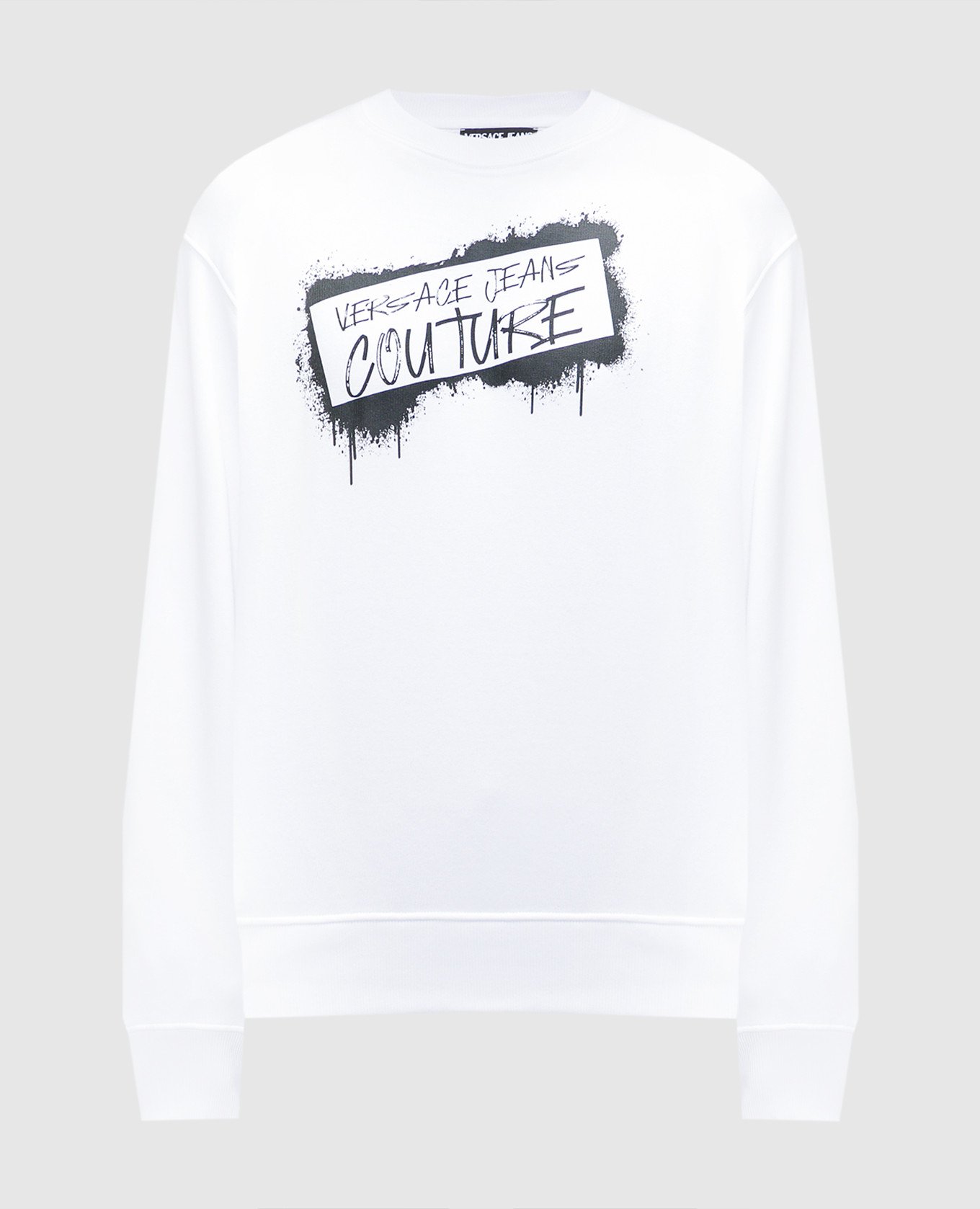 

Белый свитшот с контрастным логотипом в граффити стиле, Свитшоты