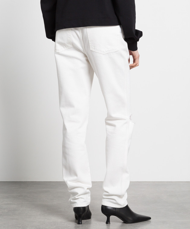 Alexander Wang White straight ripped jeans 4DC2214928 image 4