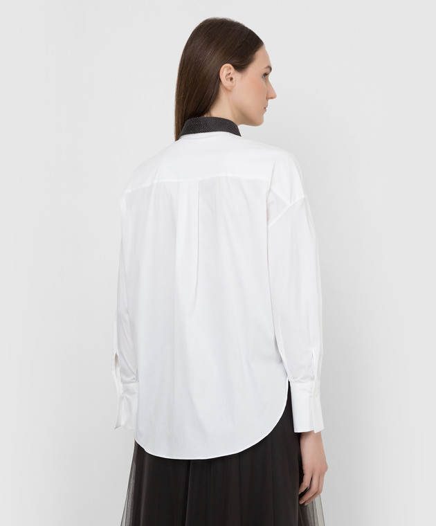 Brunello Cucinelli Біла сорочка з ланцюжками M0091MO116 зображення 4