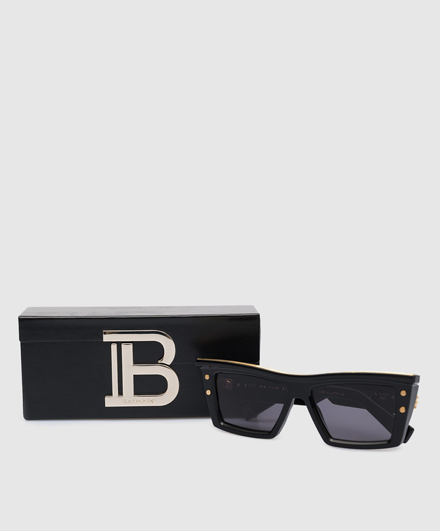 Balmain Black sunglasses B-VII with logo BPS131A55 изображение 5
