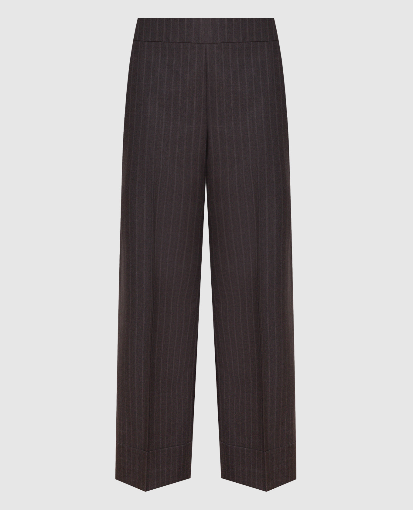 Gray striped wool trousers