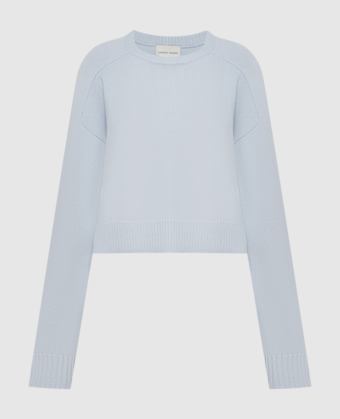 BRUZZI blue wool and cashmere sweater