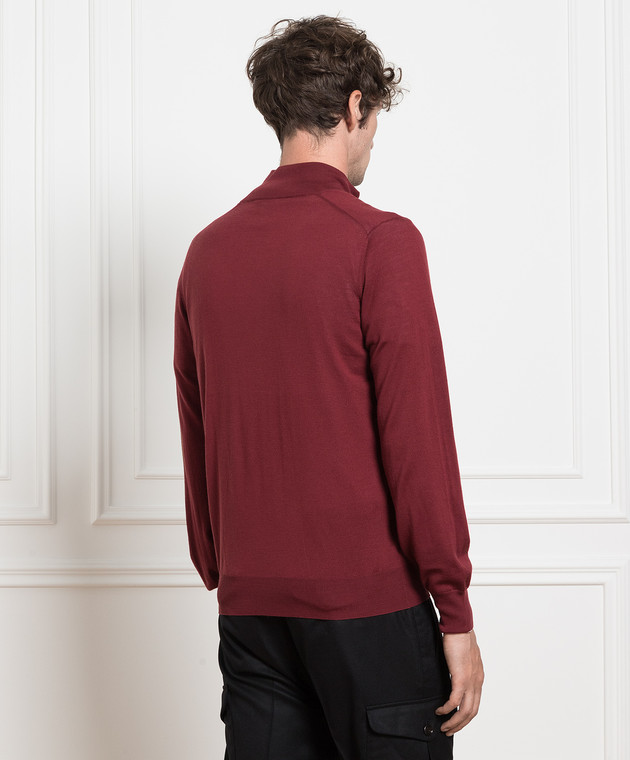 Brunello Cucinelli Бордовый кардиган из шерсти и кашемира M2400106 изображение 4