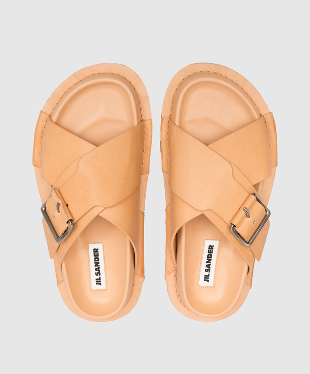 Jil Sander Brown leather sandals J15WP0052P0503 image 4