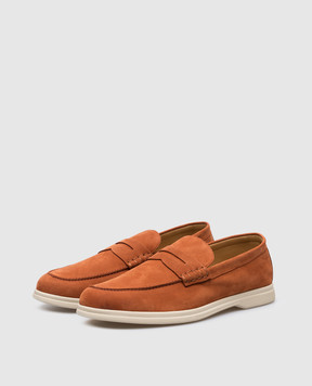 Cashmere&Whiskey Оранжевые замшевые лоферы 110N