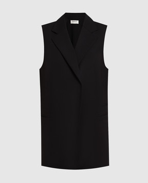 Gauchere Black vest made of wool P12302240191