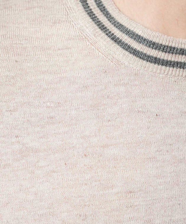 Brunello Cucinelli Бежевый джемпер M2L18300CL432 изображение 5