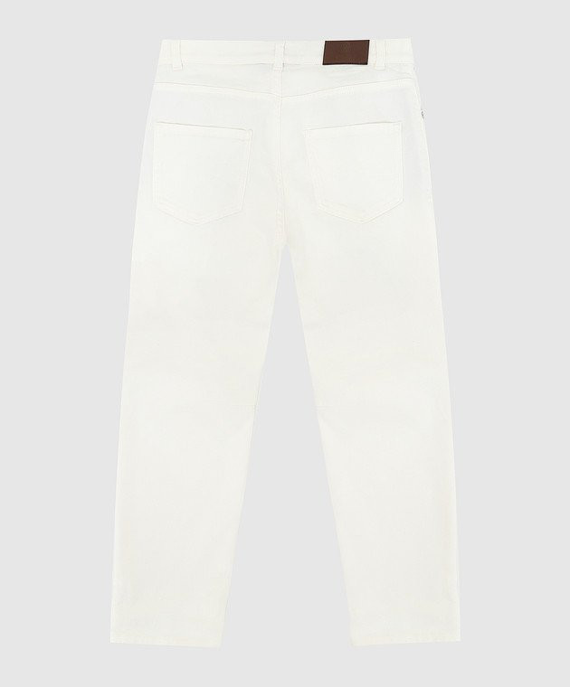 Brunello Cucinelli Детские белые джинсы B277PD300C изображение 2
