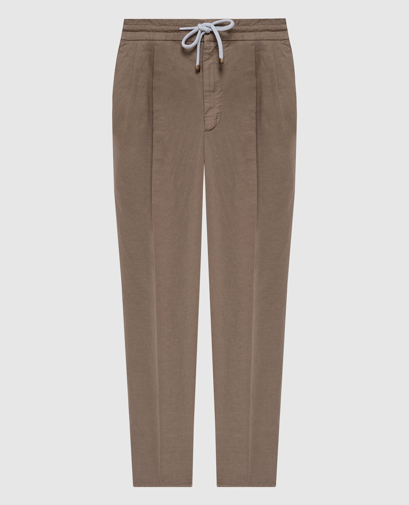 Brown pants with linen