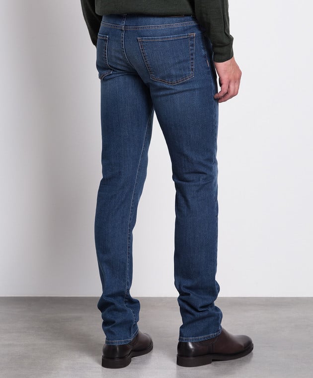 Canali Blue jeans with a distressed effect PD0000391719 image 4