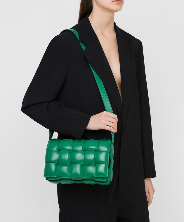 Bottega Veneta Зеленая кожаная сумка 591970VCQR1 изображение 2