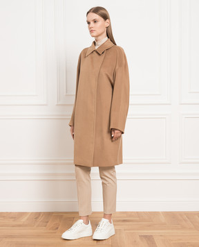 Max Mara Темно-бежеве пальто з вовни NARO