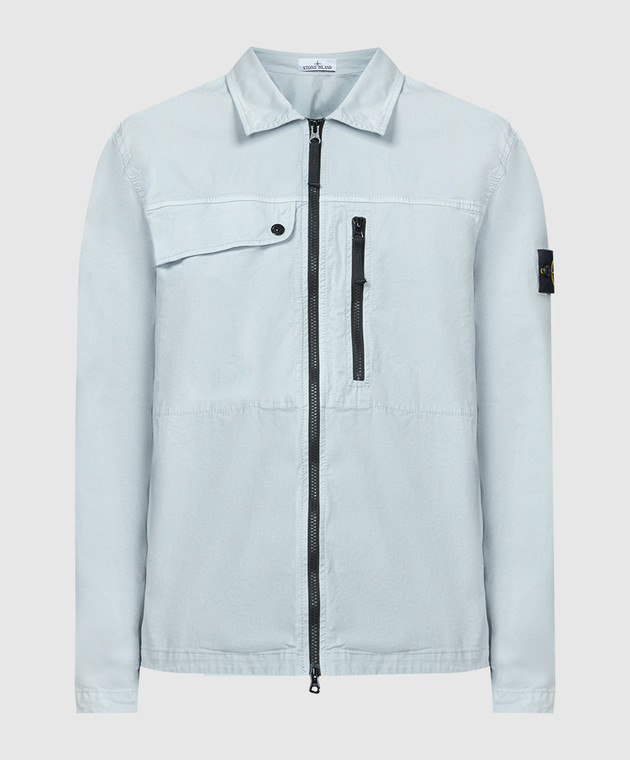 Light blue stone island hot sale overshirt