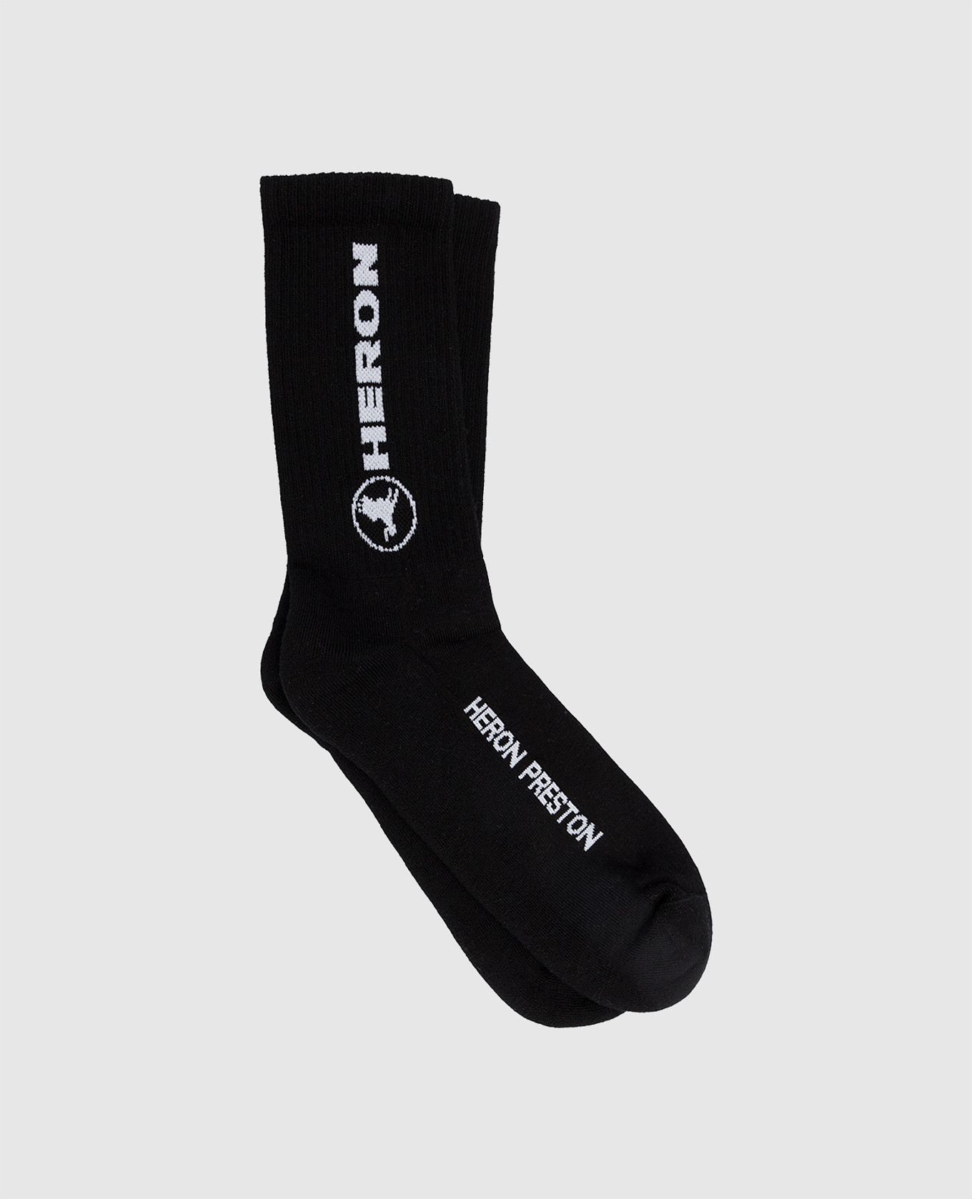 Черные носки с контрастным принтом логотипа