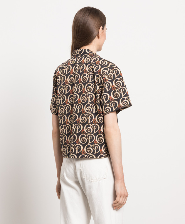 Dolce&Gabbana Black shirt with monogram print F5G15THS5DG image 4