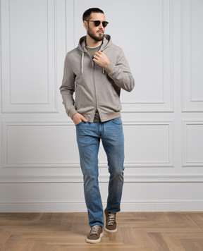 Stefano Ricci Блакитні джинси з вишивкою логотипа MST41S3180T0127croco