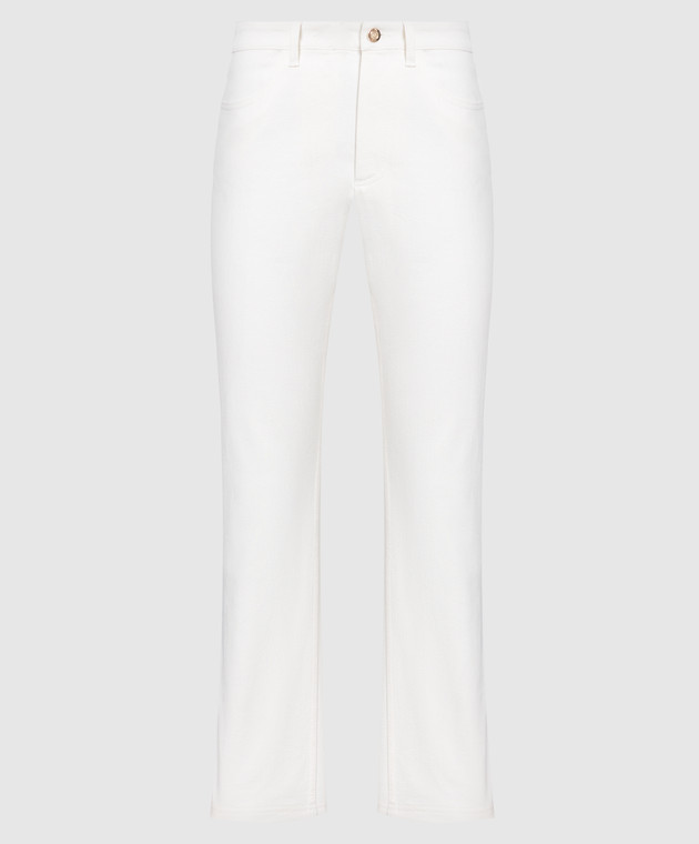 Fendi Білі джинси з тисненням логотипу FLP585AJXP