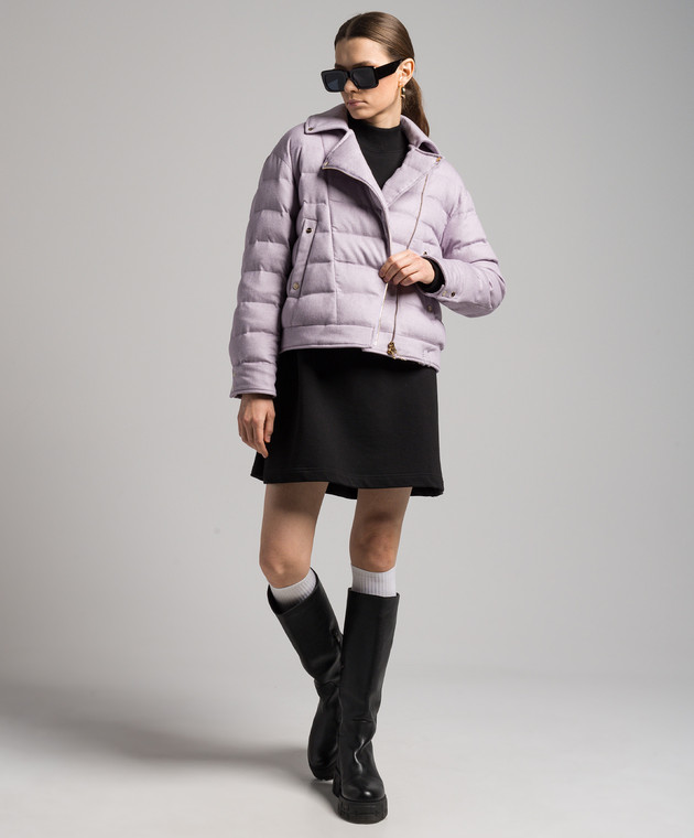 Herno Purple down jacket made of wool and cashmere PI001809D38087 image 2