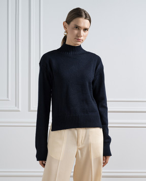 Jil Sander Синий свитер из шерсти J40GP0127J14653