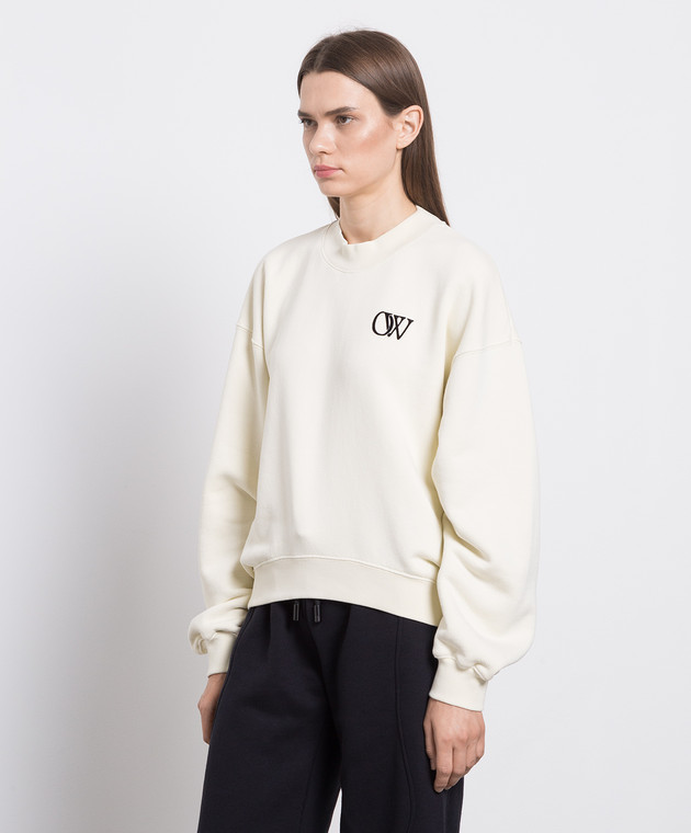 ヒトミ様 ブルゾン Sオフ白 Світшот жіночий Staff white oversize fleece білий на флісі