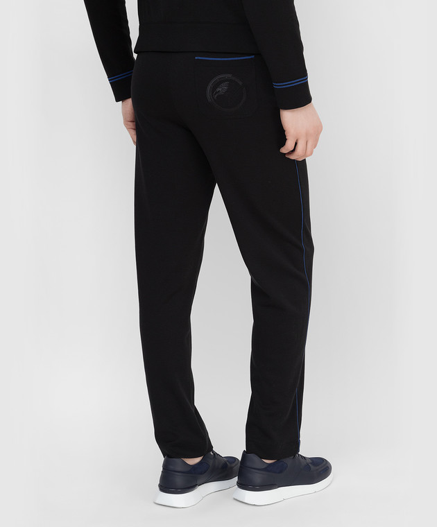 Stefano Ricci Чорні спортивні штани з емблемою K818915P3DT22140 зображення 4