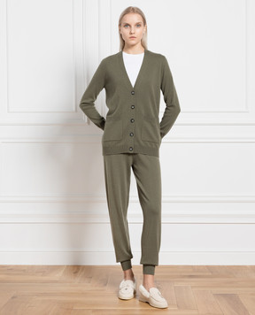 Allude Кардиган кольору хакі з вовни і кашеміру 23517010