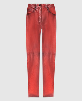 Dolce&Gabbana Красные кожаные брюки с эффектом градиента. FTB5ZLHULNE