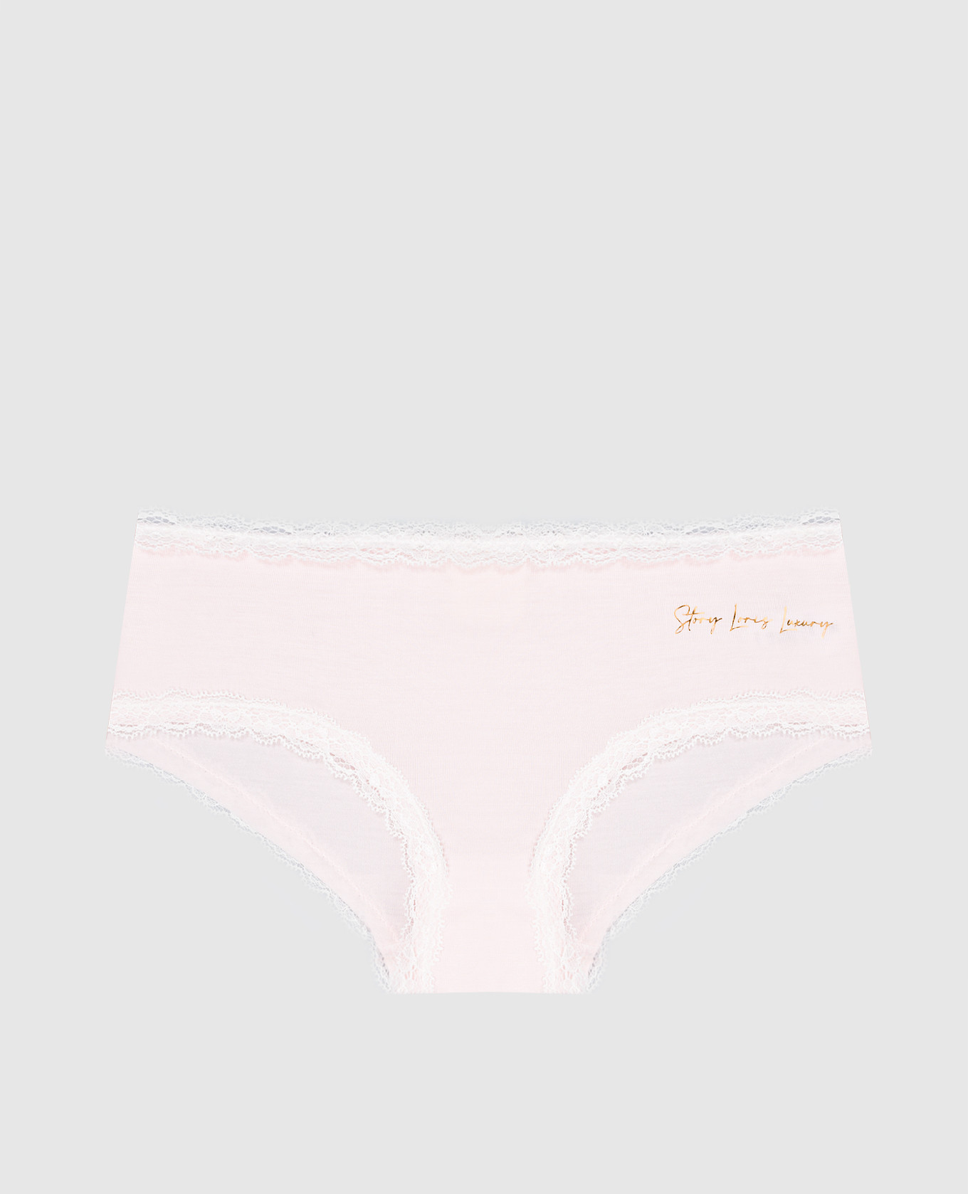 Children's pink panties with lace