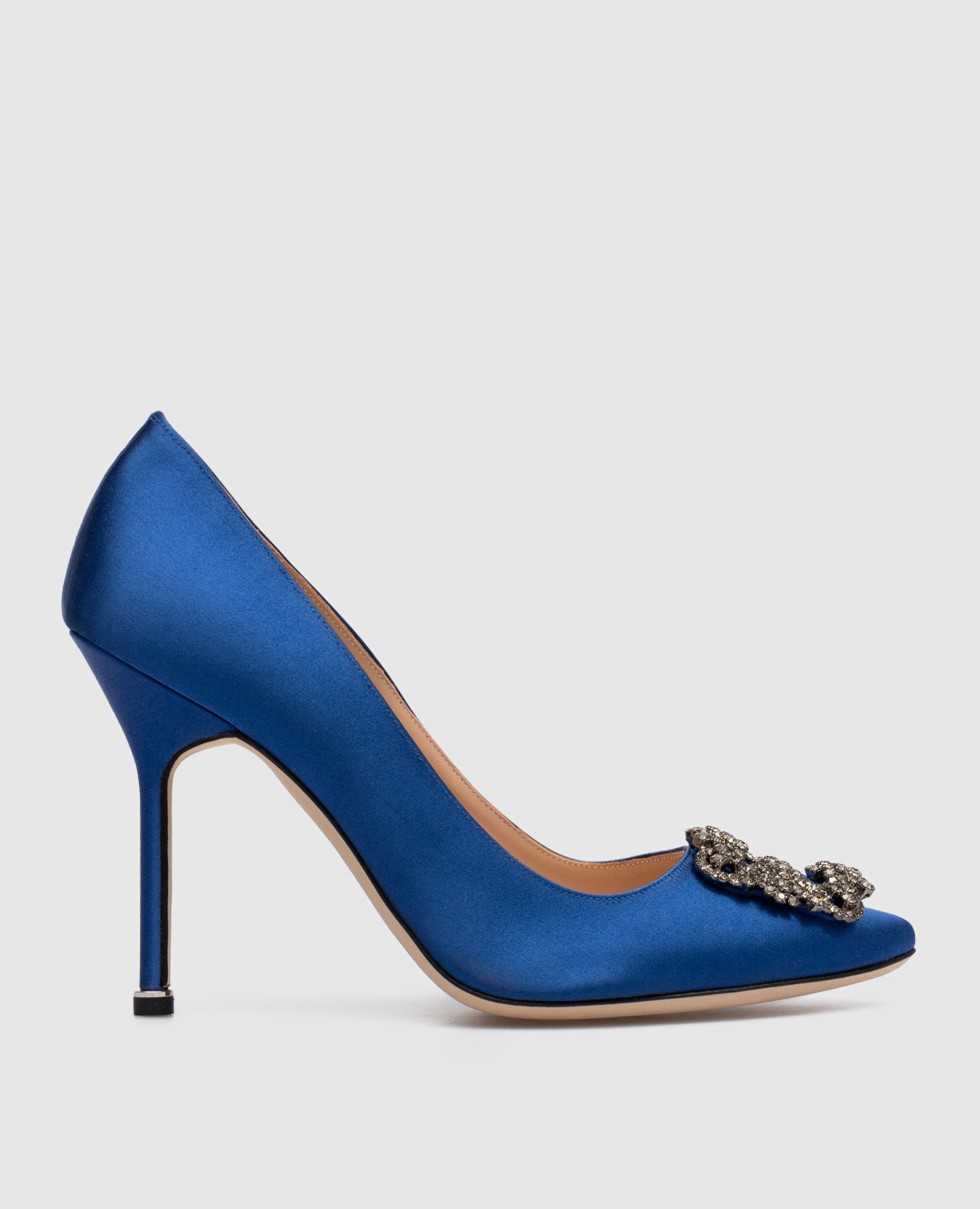Manolo Blahnik - Hangisi blue boat shoes with crystals HANGISI - online ...