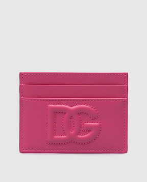 Dolce&Gabbana Рожевий шкіряний картхолдер DG LOGO BI0330AG081