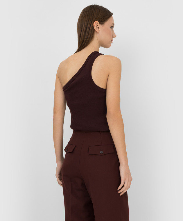 Rohe Темно-бордовый топ Ana на одно плечо 40222021 изображение 4
