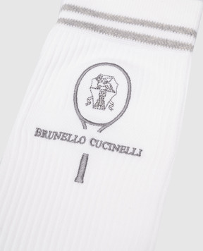 Brunello Cucinelli Белые носки с логотипом MCS93585T