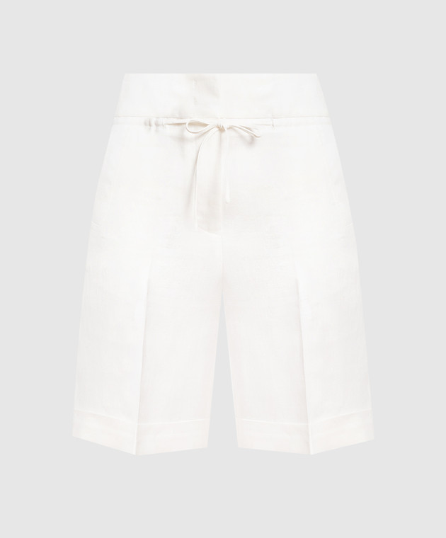 Peserico White linen shorts P0413002606