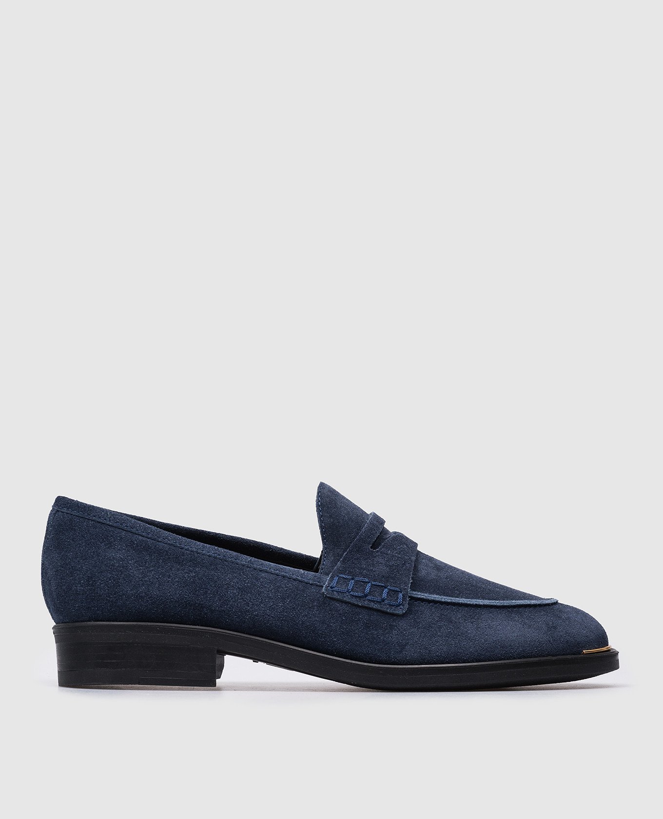 Lidia blue suede loafers