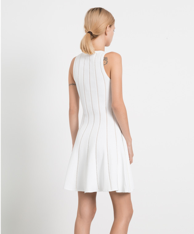 Valentino Біла сукня міні з перфорацією XB0KD08C75G зображення 4