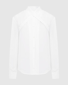 Off-White Белая рубашка с ремешками OWGE014C99FAB001