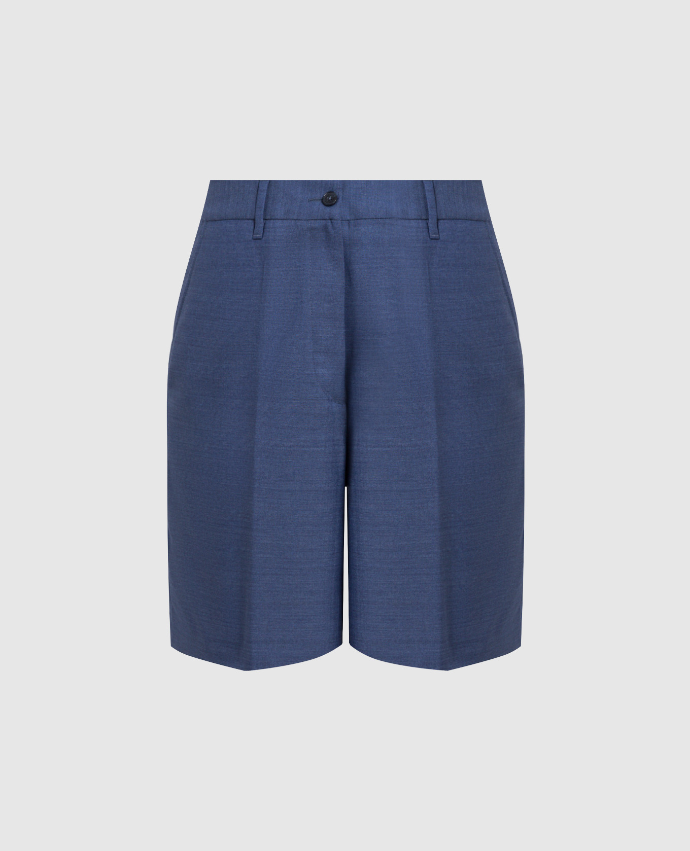 Blue wool shorts