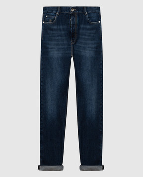 Brunello Cucinelli Синие джинсы с эффектом потертости M074PO1090
