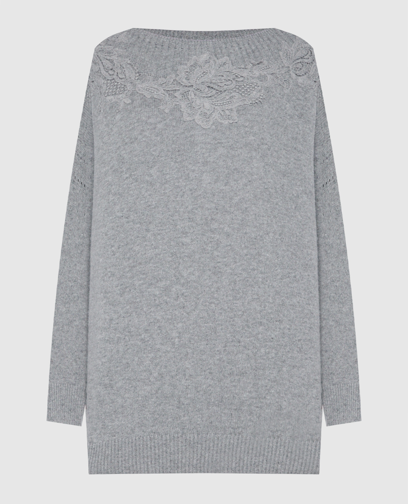 Gray jumper with lace