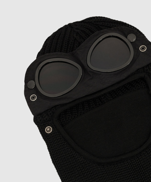 C.P. Company Черная балаклава из шерсти MAC301A005509A изображение 4