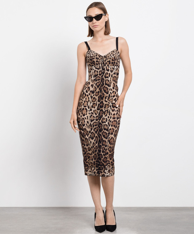 Leopard bustier hot sale dress