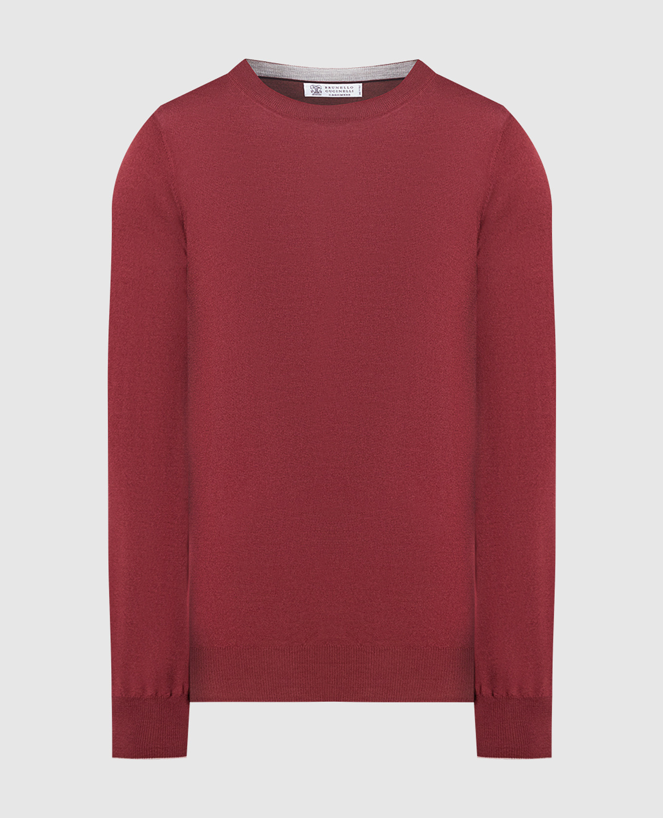 Burgundy wool and cashmere jumper