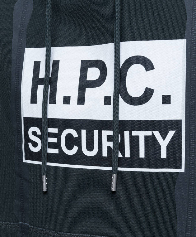 Heron Preston Зеленые худи с принтом HPC Security HMBB024F23JER009 изображение 5