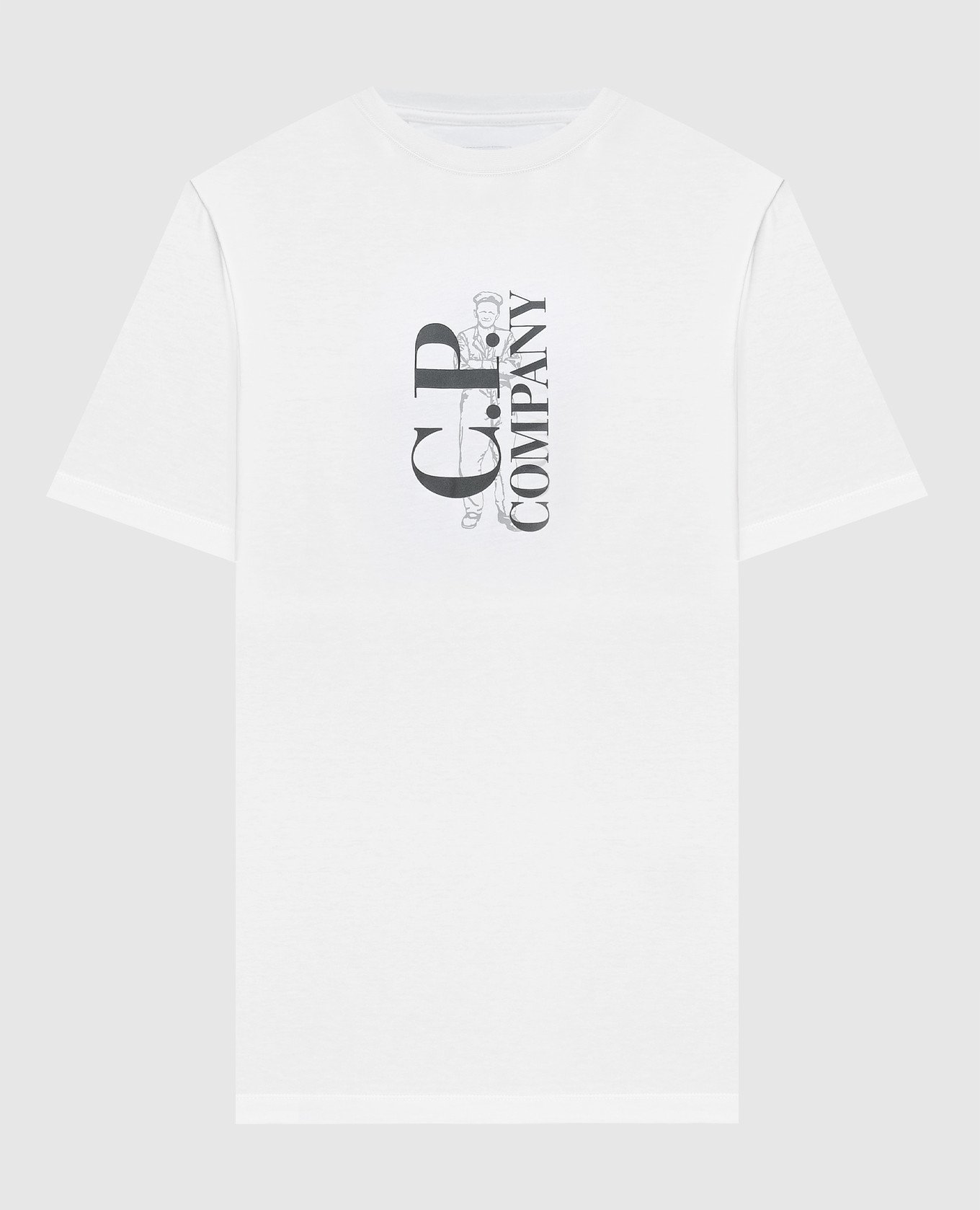 White t-shirt with contrasting print