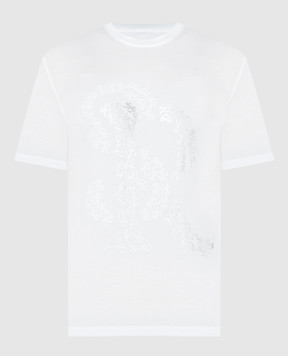 Stefano Ricci Белая футболка с принтом логотипа MNH4103020803