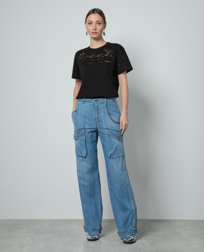 Ermanno Scervino Голубые джинсы с логотип патч D447P314FRQ